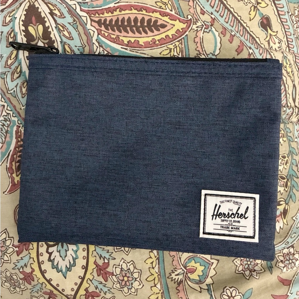 Herschel Blue Canvas Pouch